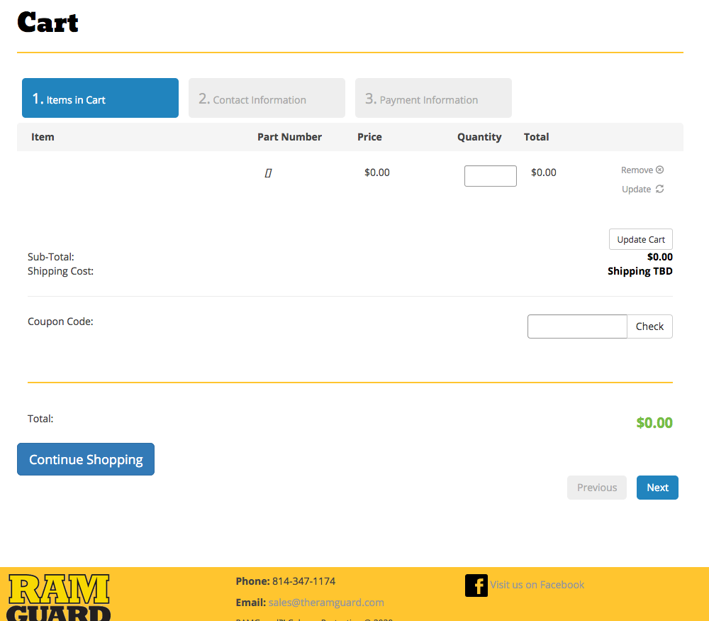 Cart Screen